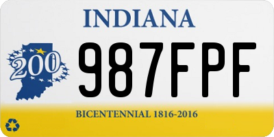 IN license plate 987FPF