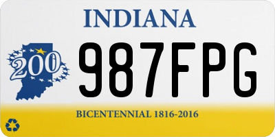 IN license plate 987FPG