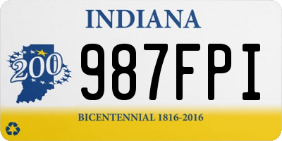 IN license plate 987FPI