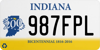 IN license plate 987FPL