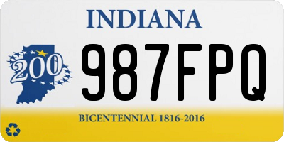 IN license plate 987FPQ