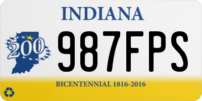 IN license plate 987FPS