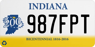 IN license plate 987FPT