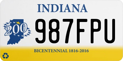 IN license plate 987FPU
