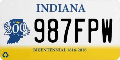 IN license plate 987FPW