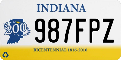 IN license plate 987FPZ