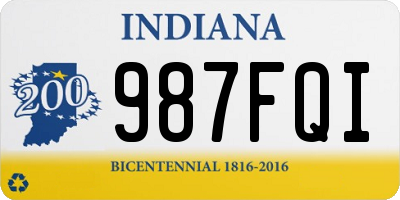 IN license plate 987FQI