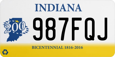 IN license plate 987FQJ