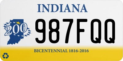 IN license plate 987FQQ