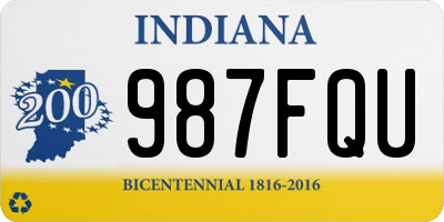 IN license plate 987FQU