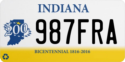 IN license plate 987FRA