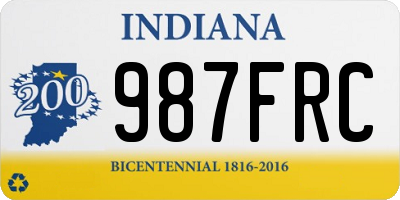 IN license plate 987FRC