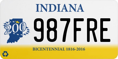 IN license plate 987FRE