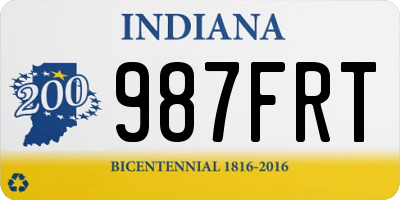 IN license plate 987FRT