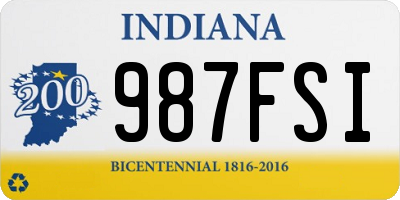 IN license plate 987FSI