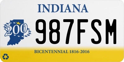 IN license plate 987FSM