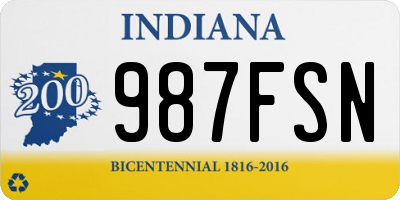 IN license plate 987FSN