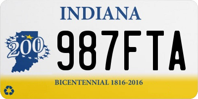 IN license plate 987FTA