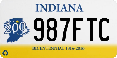 IN license plate 987FTC