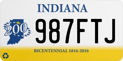 IN license plate 987FTJ