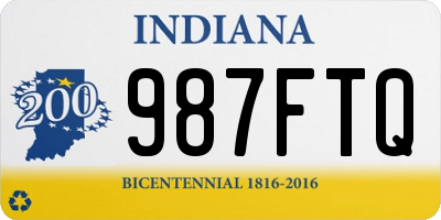 IN license plate 987FTQ