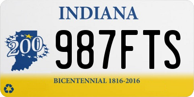 IN license plate 987FTS