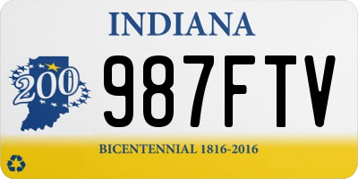 IN license plate 987FTV