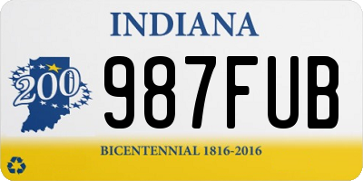 IN license plate 987FUB