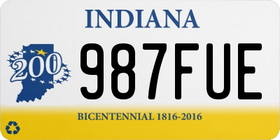 IN license plate 987FUE