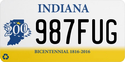 IN license plate 987FUG