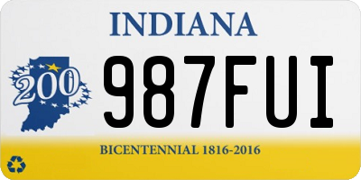 IN license plate 987FUI