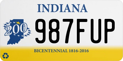 IN license plate 987FUP