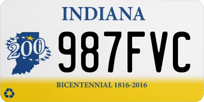 IN license plate 987FVC