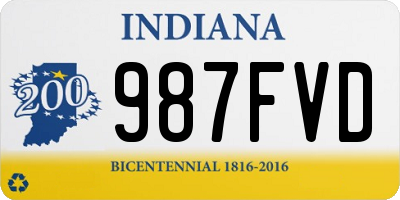 IN license plate 987FVD