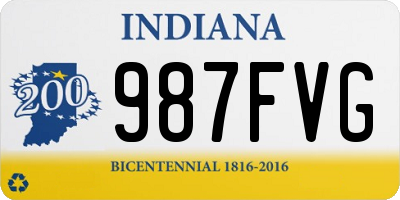 IN license plate 987FVG