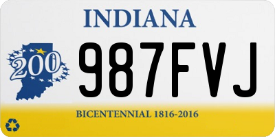 IN license plate 987FVJ