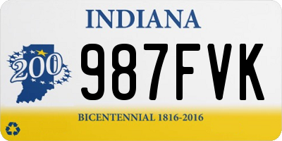 IN license plate 987FVK