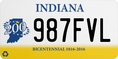 IN license plate 987FVL