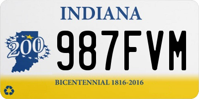 IN license plate 987FVM