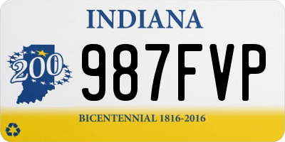 IN license plate 987FVP