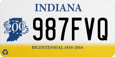 IN license plate 987FVQ