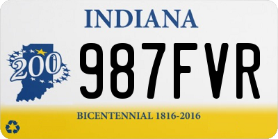 IN license plate 987FVR