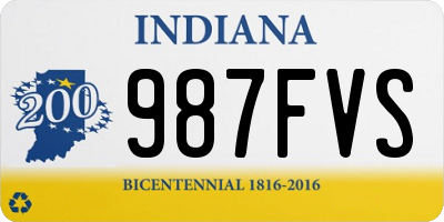 IN license plate 987FVS