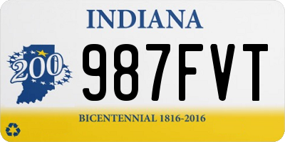 IN license plate 987FVT