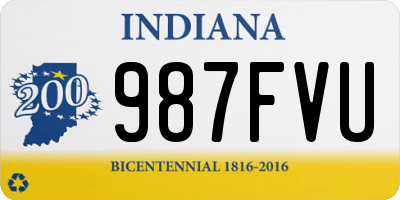 IN license plate 987FVU