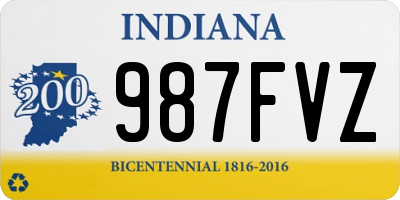 IN license plate 987FVZ