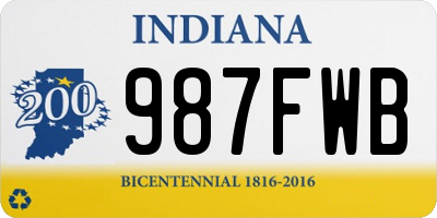 IN license plate 987FWB