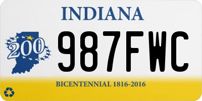 IN license plate 987FWC