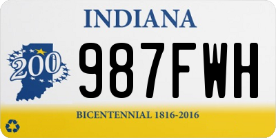 IN license plate 987FWH