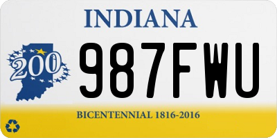IN license plate 987FWU
